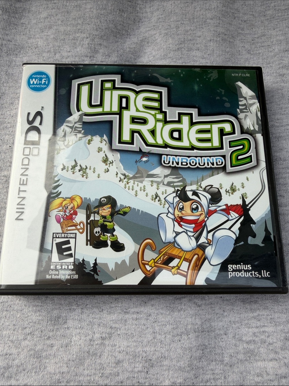 Nintendo DS Line Rider 2 Case with White, Green, Black Artwork